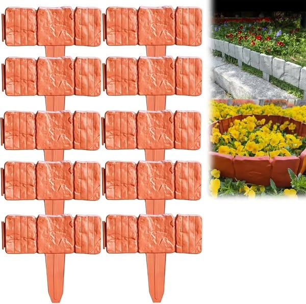 🔥Last Day: 49% OFF🔥Imitation Stone Garden Fence 🪨 | DIY Garden Edging Border 🌻🛠️