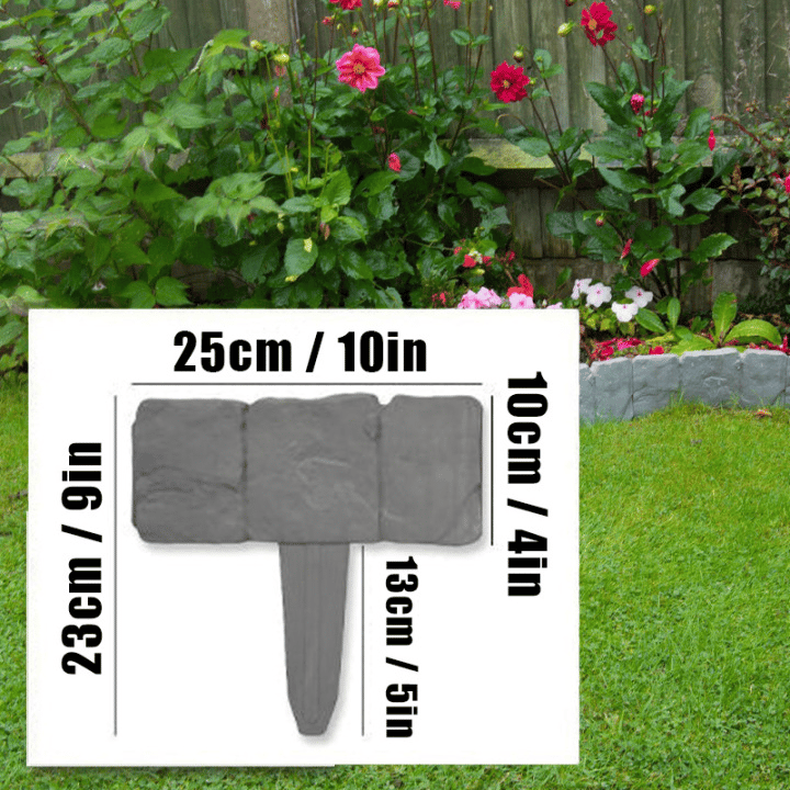 🔥Last Day: 49% OFF🔥Imitation Stone Garden Fence 🪨 | DIY Garden Edging Border 🌻🛠️