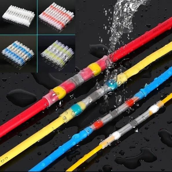 🔌 300PCS Waterproof Solder Wire Connectors – No Crimping, No Soldering, Just Heat 💧