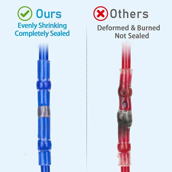 🔌 300PCS Waterproof Solder Wire Connectors – No Crimping, No Soldering, Just Heat 💧