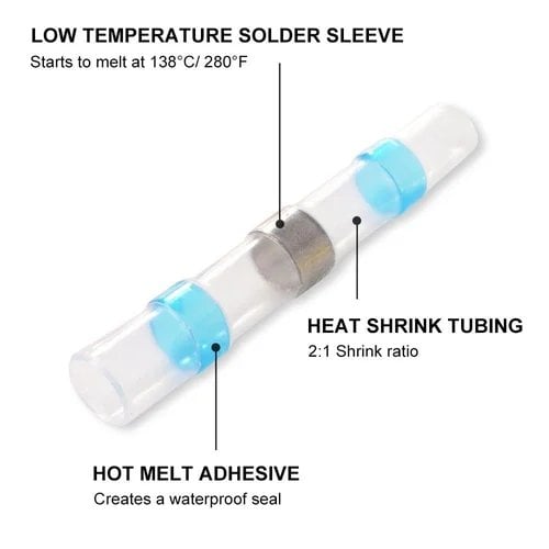 🔌 300PCS Waterproof Solder Wire Connectors – No Crimping, No Soldering, Just Heat 💧