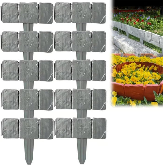 🔥Last Day: 49% OFF🔥Imitation Stone Garden Fence 🪨 | DIY Garden Edging Border 🌻🛠️