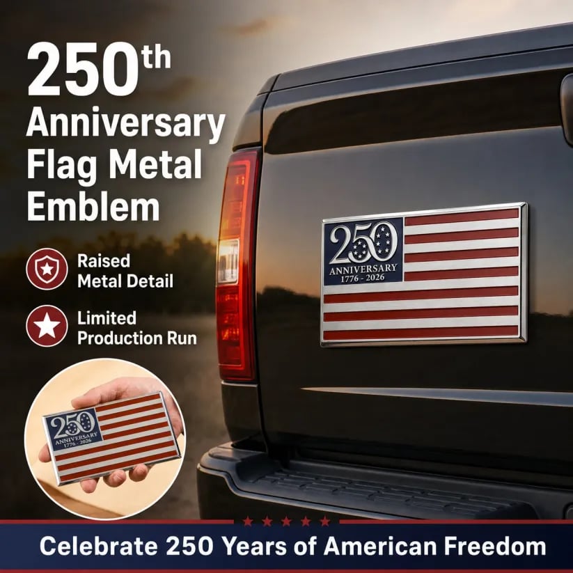🔥Independence Day 49% OFF- 🇺🇸250th Anniversary Metal Flag Emblem Sticker