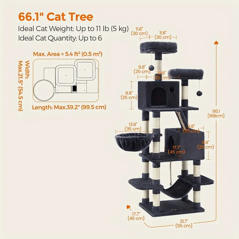 cat tree large cat scratching posts  2 perches 2 - Temu